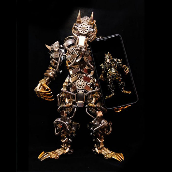 3D DIY Metal Assembly Werewolf Beast Fight with Monkey King Wukong Model Hyperrealistic Toy Set