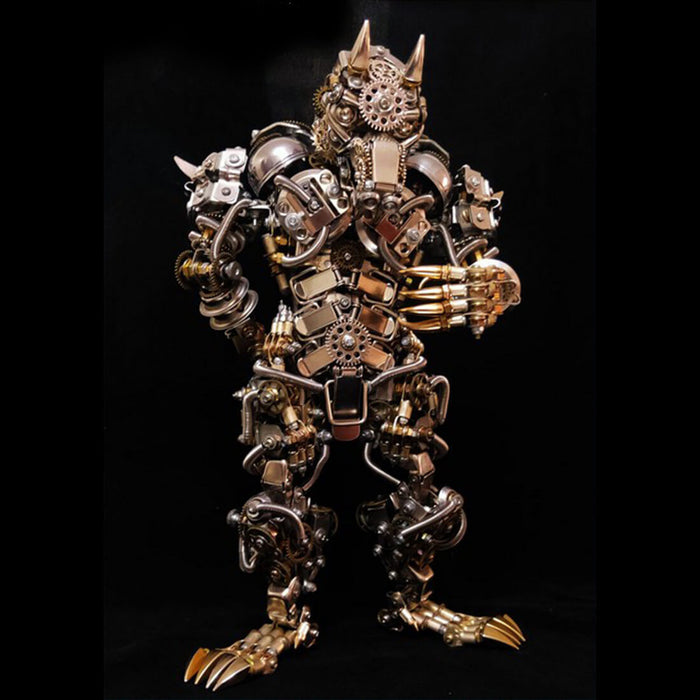 3D DIY Metal Assembly Werewolf Beast Fight with Monkey King Wukong Model Hyperrealistic Toy Set