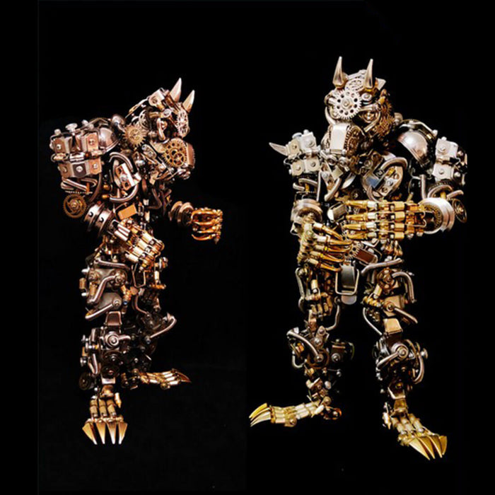 3D DIY Metal Assembly Werewolf Beast Fight with Monkey King Wukong Model Hyperrealistic Toy Set