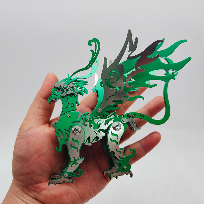 3D DIY Metal Eagle Monster Mutant Beast Fight with Monkey King Wukong Animal 3D Metal Puzzle 69+PCS