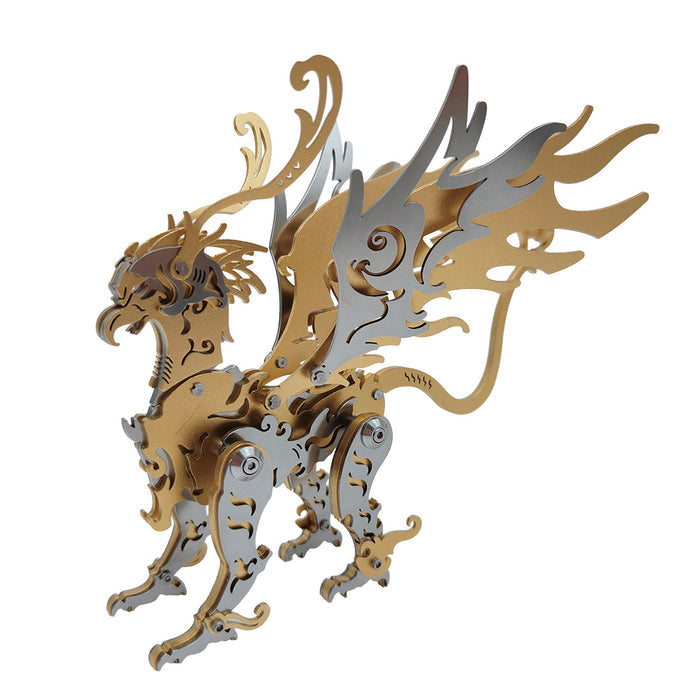 3D DIY Metal Eagle Monster Mutant Beast Fight with Monkey King Wukong Animal 3D Metal Puzzle 69+PCS