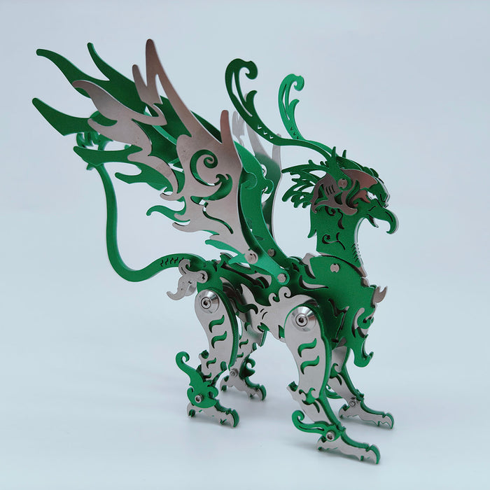 3D DIY Metal Eagle Monster Mutant Beast Fight with Monkey King Wukong Animal 3D Metal Puzzle 69+PCS