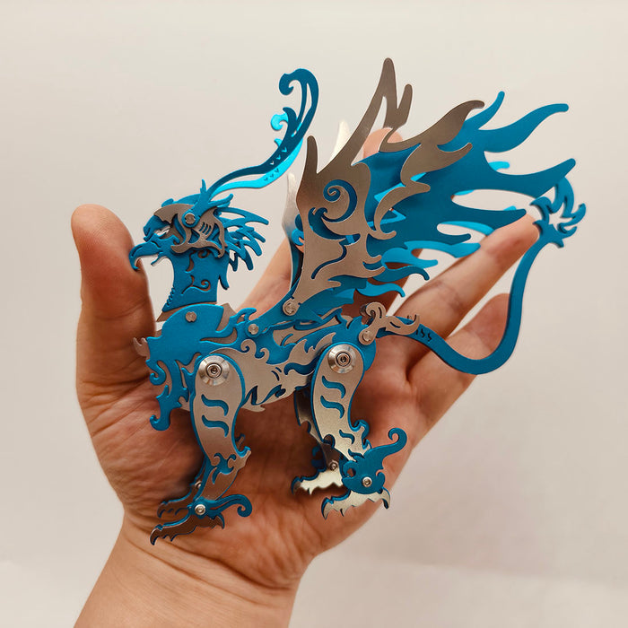 3D DIY Metal Eagle Monster Mutant Beast Fight with Monkey King Wukong Animal 3D Metal Puzzle 69+PCS