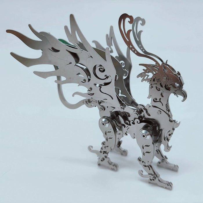 3D DIY Metal Eagle Monster Mutant Beast Fight with Monkey King Wukong Animal 3D Metal Puzzle 69+PCS