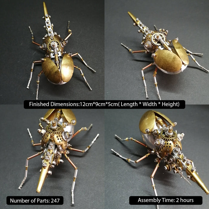 3D DIY Steampunk Brass Dynastes Metal Assembly Kits for Kids