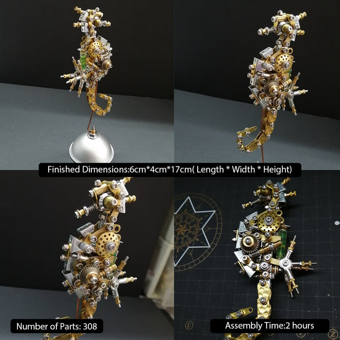 3D DIY Steampunk Miniature Seahorse Metal Model Building Kits