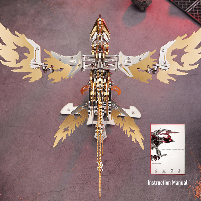 3D  Mechanical Stainless Steel Bionic Phoenix Assembly DIY MetalModel Kit