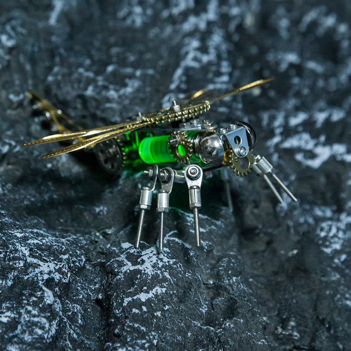 3D Metal Color-changing Dragonfly Assembly Model