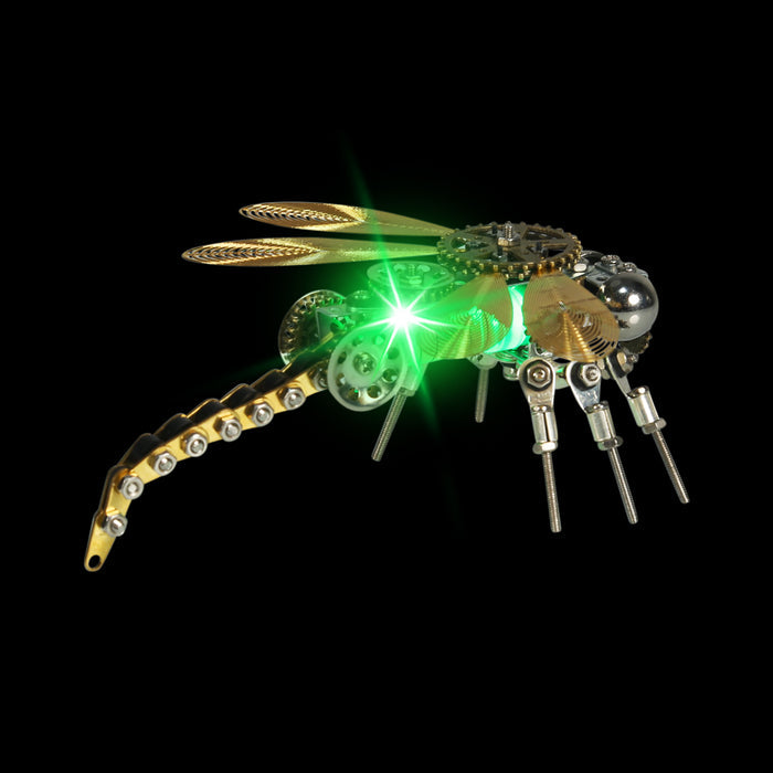 3D Metal Color-changing Dragonfly Assembly Model