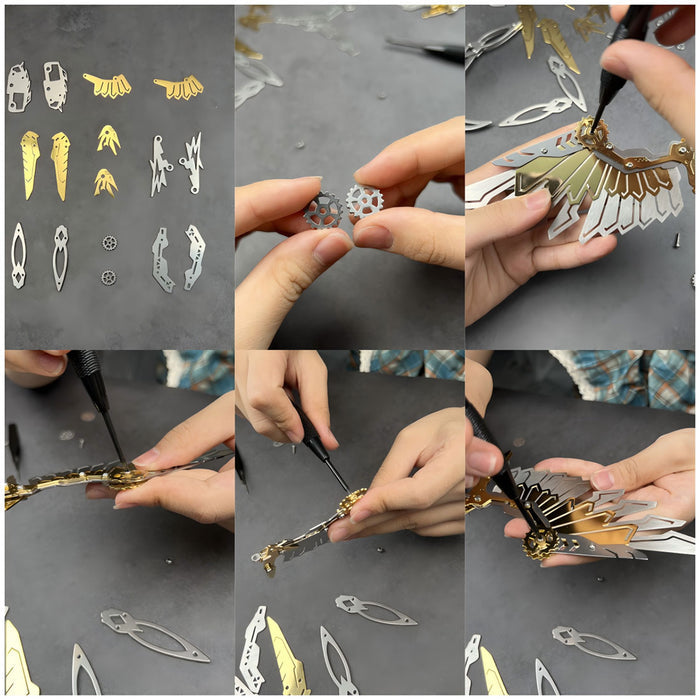 3D Metal Falconry Predator Mechanical Assembly Bird Model DIY Kits