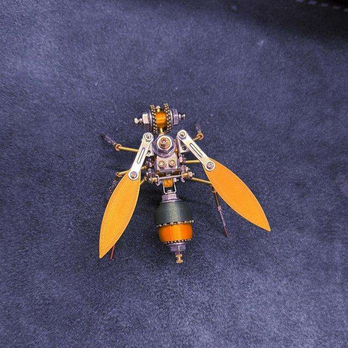 3D Metal Golden Asian Honey Bee Apis cerana Insect Model Kits