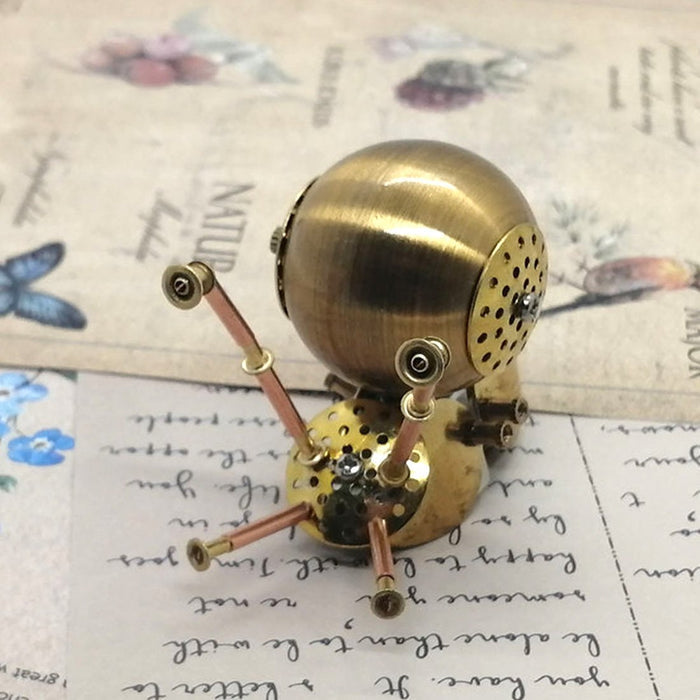 3D Metal Golden Snail Model Kit Assembly Crafts for Home Decor