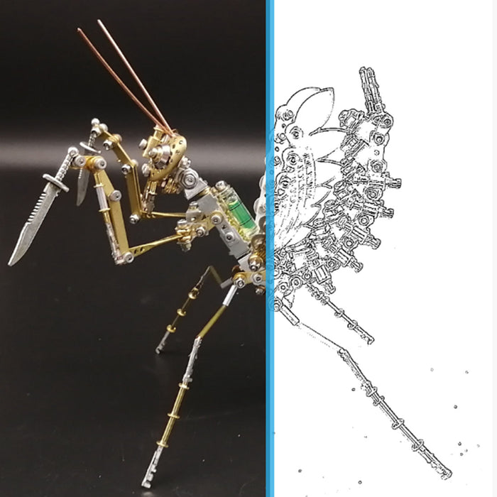 3D Metal Kits DIY Mechanical Mantis Assembly Model 350+PCS