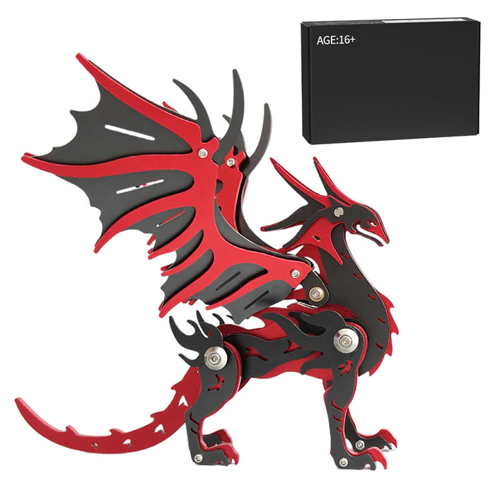 3D Metal Kits Magical Pterosaur DIY Mechanical Dragon Model 100+PCS