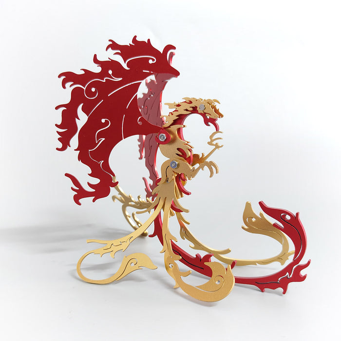 3D Metal kits Mythical Beast peacock Assembly Model 28+PCS