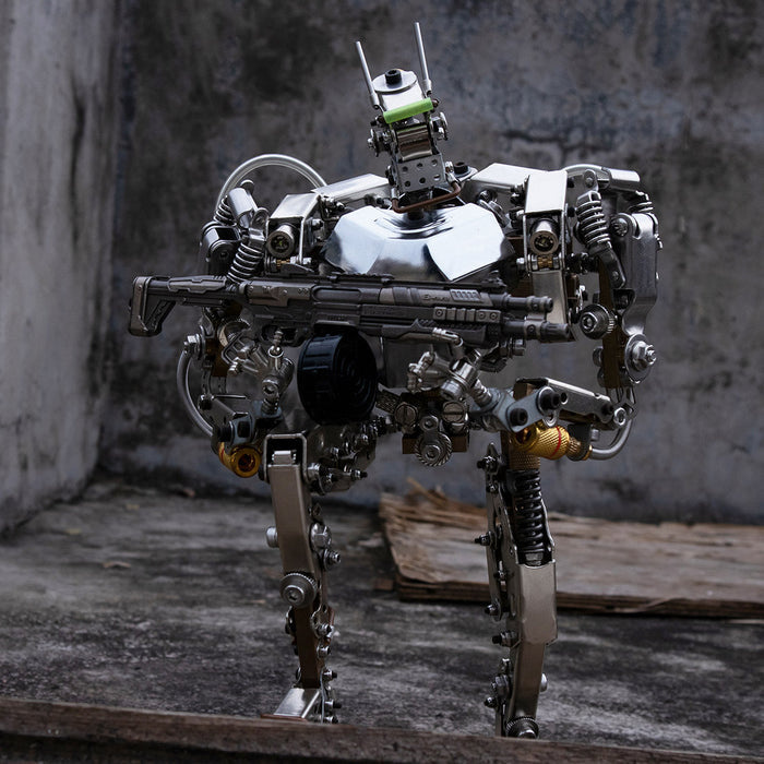 3D Metal LED Humanoid Service Robot Mecha Big Articulated Action Figure 700+PCS
