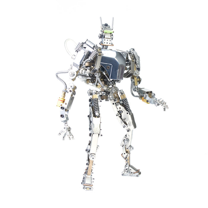 3D Metal LED Humanoid Service Robot Mecha Big Articulated Action Figure 700+PCS