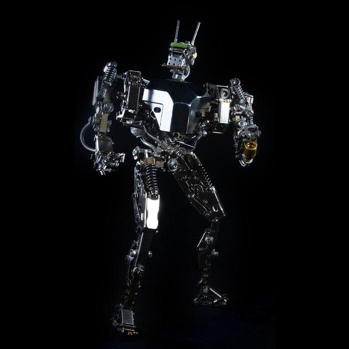 3D Metal LED Humanoid Service Robot Mecha Big Articulated Action Figure 700+PCS