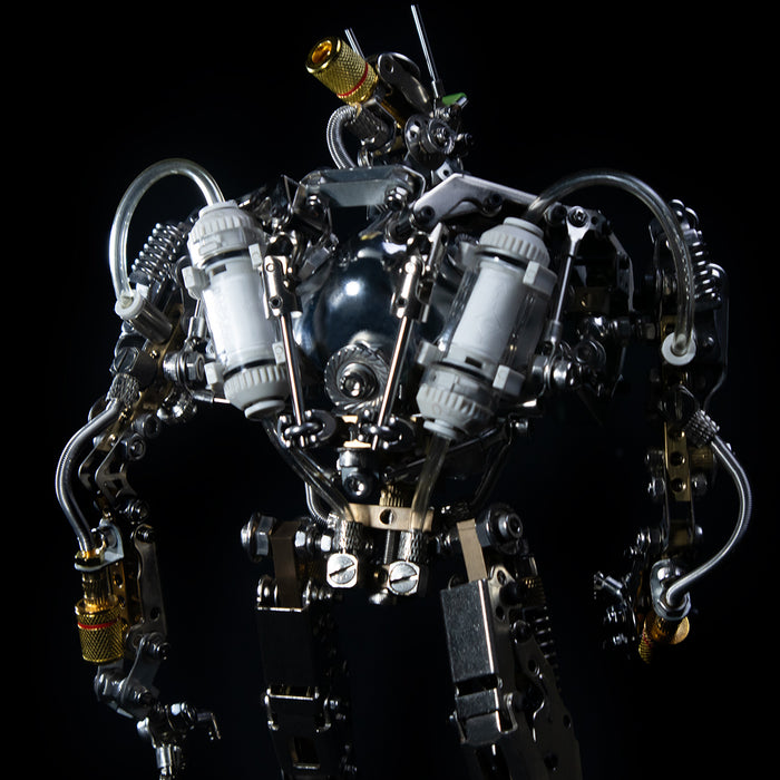 3D Metal LED Humanoid Service Robot Mecha Big Articulated Action Figure 700+PCS