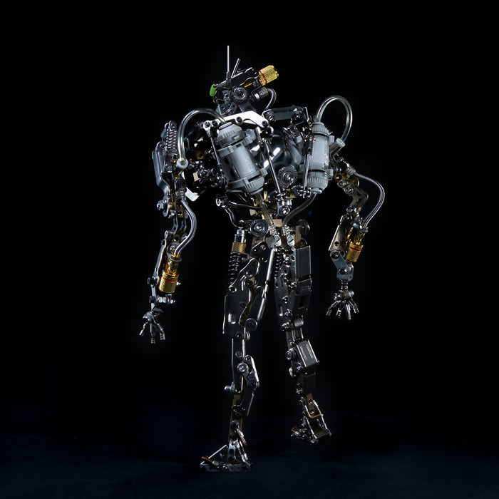 3D Metal LED Humanoid Service Robot Mecha Big Articulated Action Figure 700+PCS