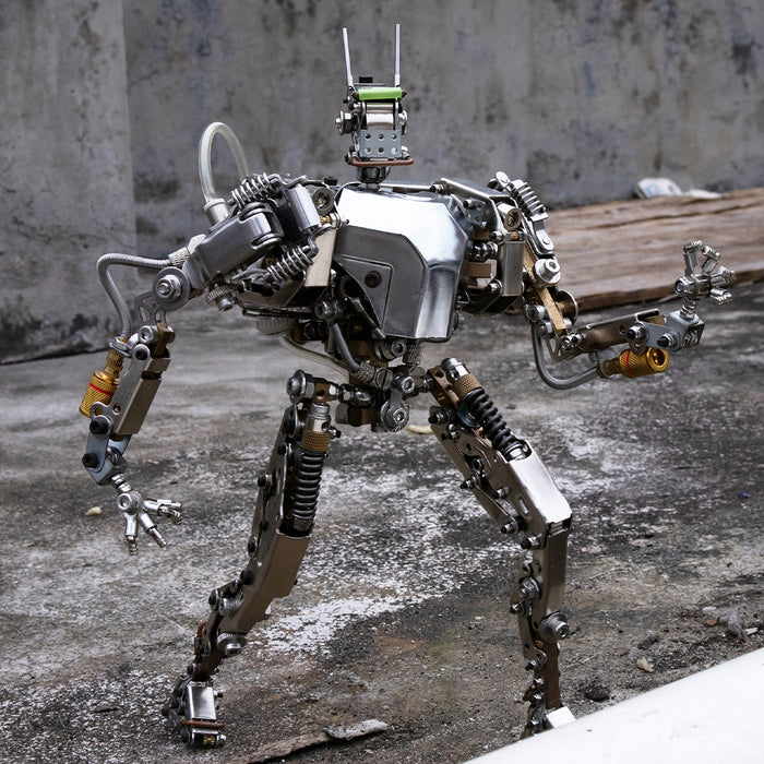 3D Metal LED Humanoid Service Robot Mecha Big Articulated Action Figure 700+PCS