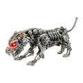 3D Metal Leopard Model Kit DIY Mechanical Assembly Puzzle Steampunk Creature Sculpture 1000+PCS