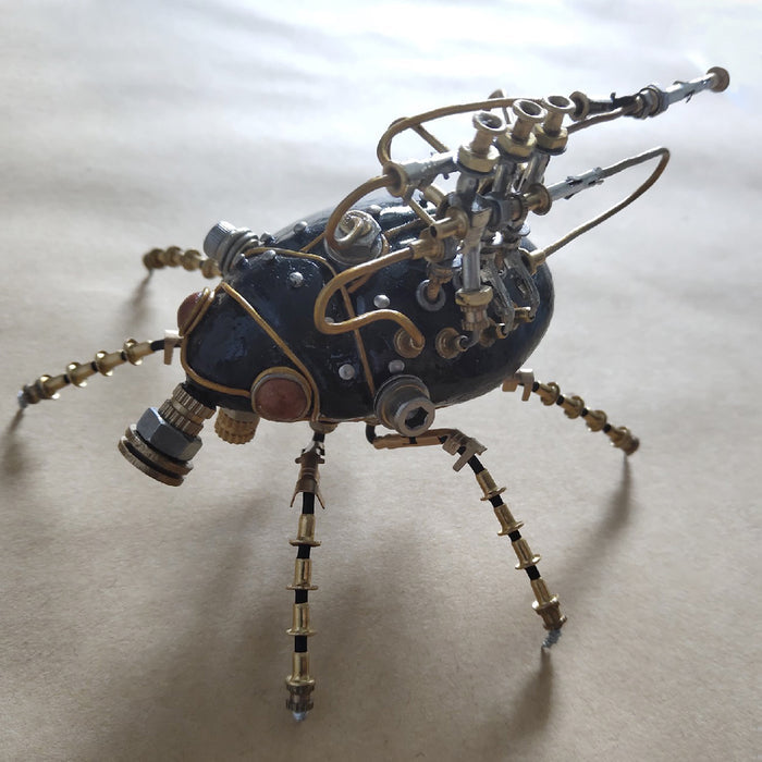 3D Metal Little Beetle Model Handmade Steampunk Crafts Sculpture
