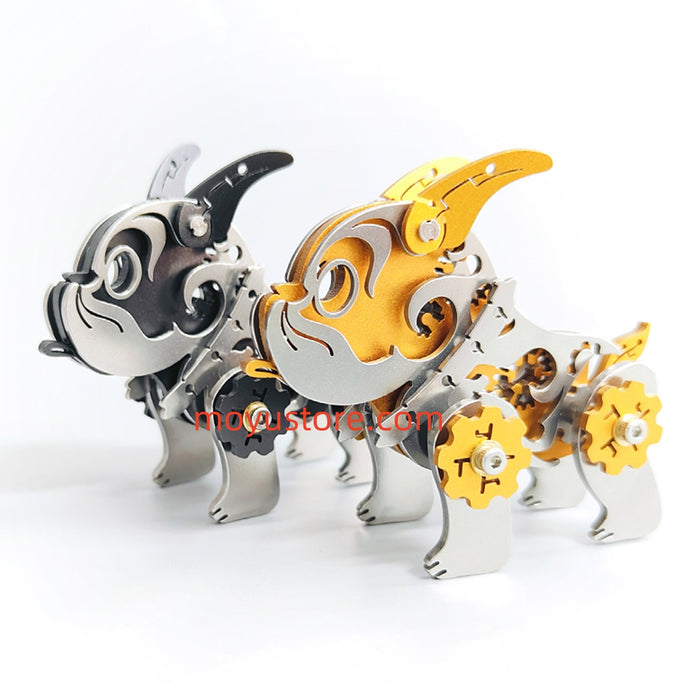 3D Metal Little Bulldog Model DIY Kit For Kids