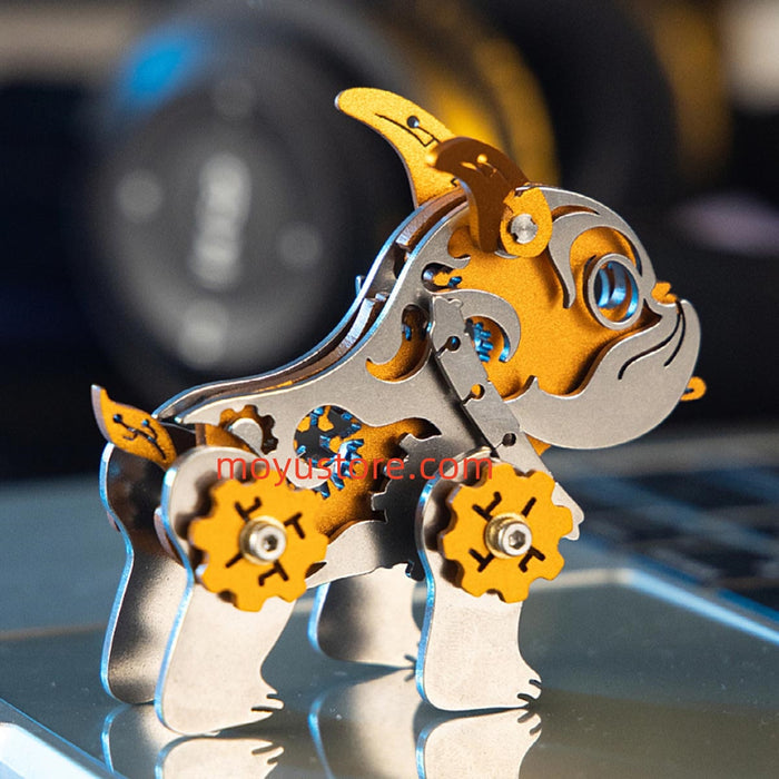 3D Metal Little Bulldog Model DIY Kit For Kids