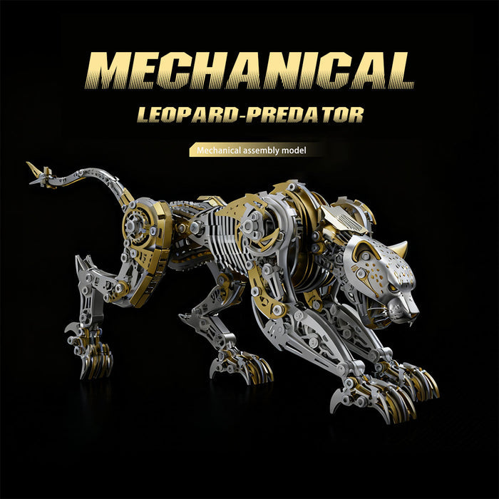 3D Metal Mechanical Angry Leopard Predator Model Kit for Adults 506PCS