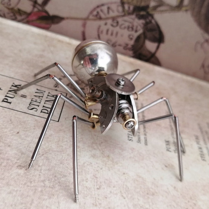 3D Metal Mechanical Little Spider Insects Model Crafts for Home Decor Collection