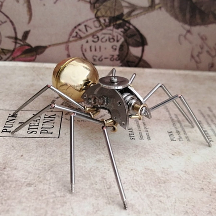3D Metal Mechanical Little Spider Insects Model Crafts for Home Decor Collection