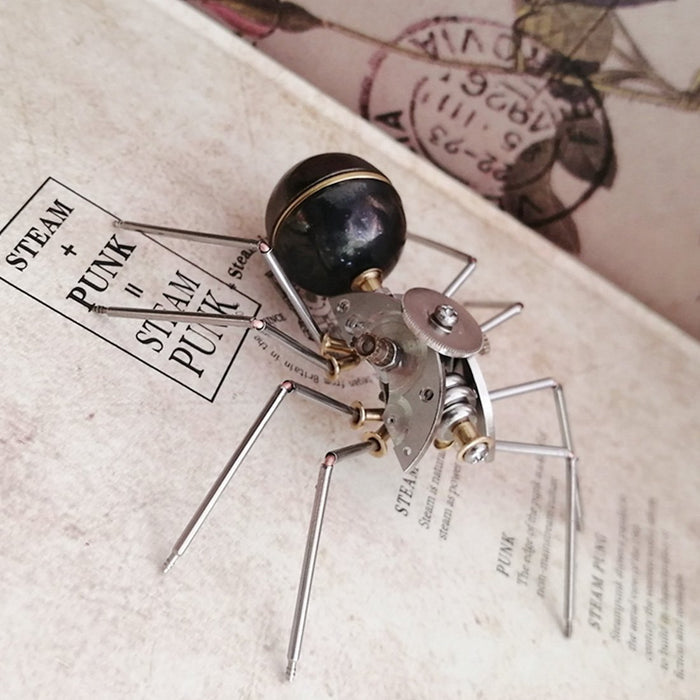 3D Metal Mechanical Little Spider Insects Model Crafts for Home Decor Collection