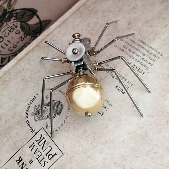 3D Metal Mechanical Little Spider Insects Model Crafts for Home Decor Collection