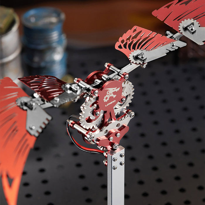 3D Metal Mechanical Mini Ornithopter Assembly Kinetic Model Kit