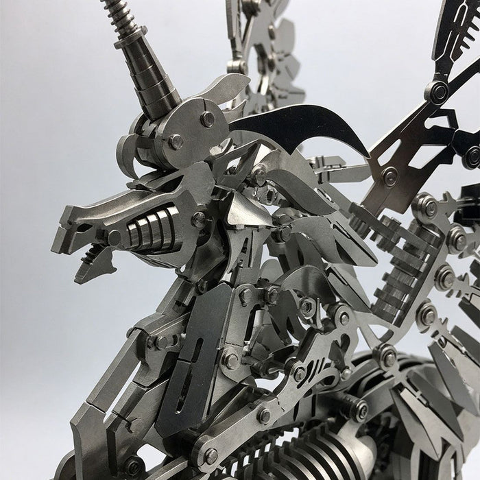 3D Metal Mythical Horse Model Kit DIY Mechanical Assembly Puzzle Creature Sculpture 559PCS
