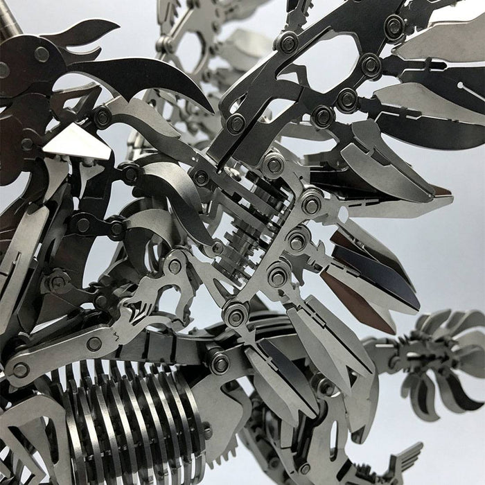 3D Metal Mythical Horse Model Kit DIY Mechanical Assembly Puzzle Creature Sculpture 559PCS
