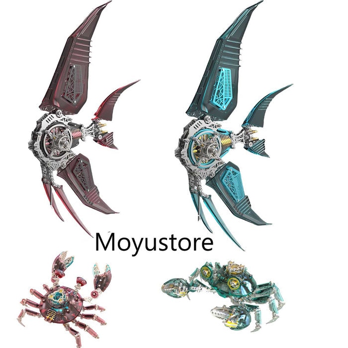 3D Metal Puzzle Cyborg Crab Angelfish Bundle for Adult
