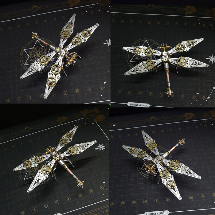 3D Metal Puzzle Dragonfly Punk Insect Assembly Model 200+PCS