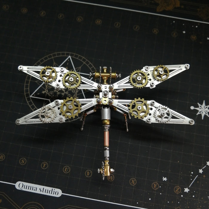 3D Metal Puzzle Dragonfly Punk Insect Assembly Model 200+PCS