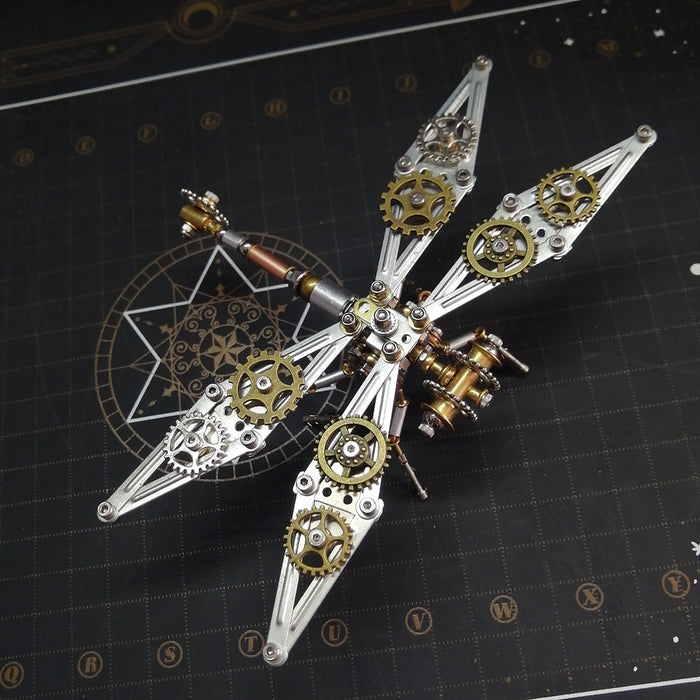 3D Metal Puzzle Dragonfly Punk Insect Assembly Model 200+PCS