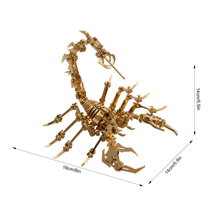 3D Metal Puzzle Goldern Scorpion King DIY Model Kit