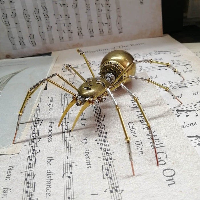 3D Metal Puzzle Man Faced Demon Spider Insect Spooky Halloween Gift Idea Golden