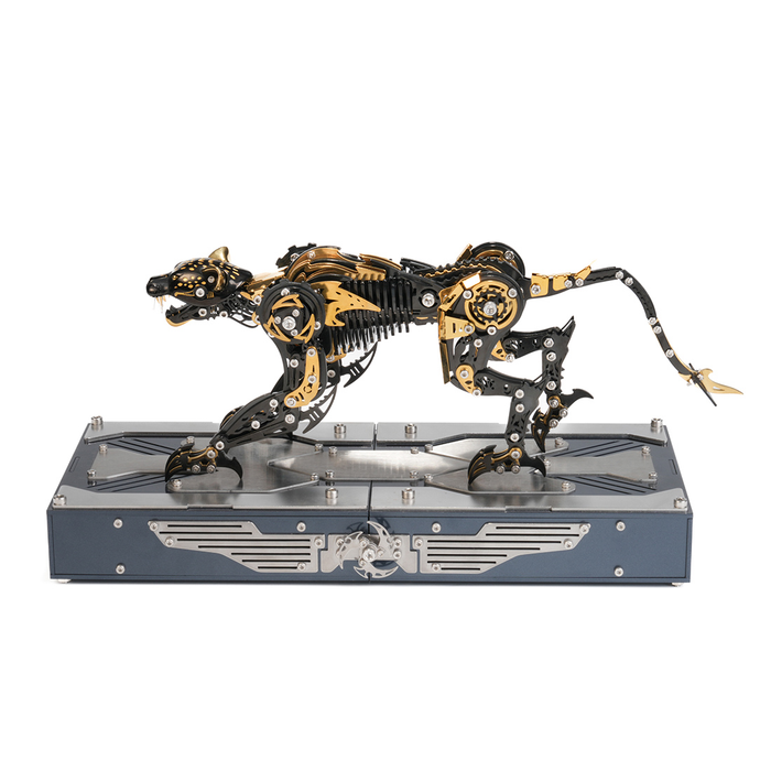 3D Metal Puzzle Mechanical Leopard Stand 200+PCS