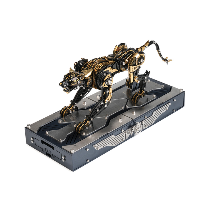 3D Metal Puzzle Mechanical Leopard Stand 200+PCS