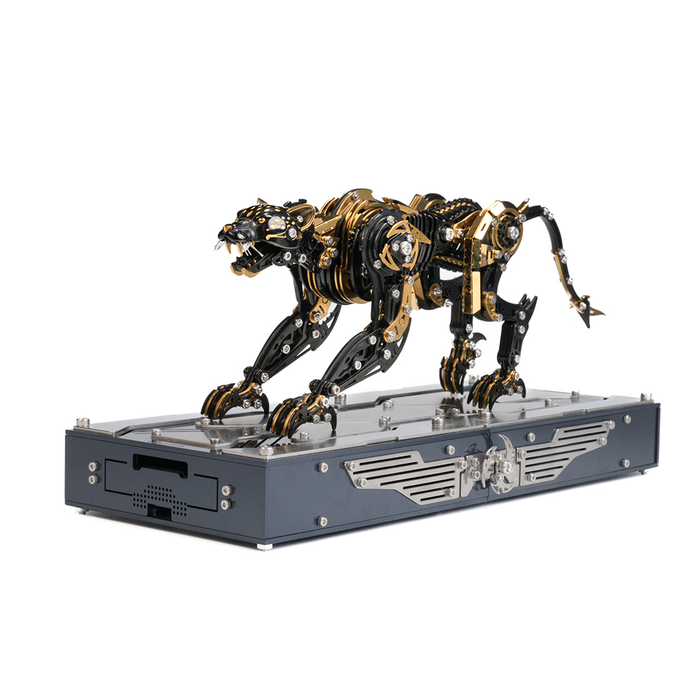 3D Metal Puzzle Mechanical Leopard Stand 200+PCS