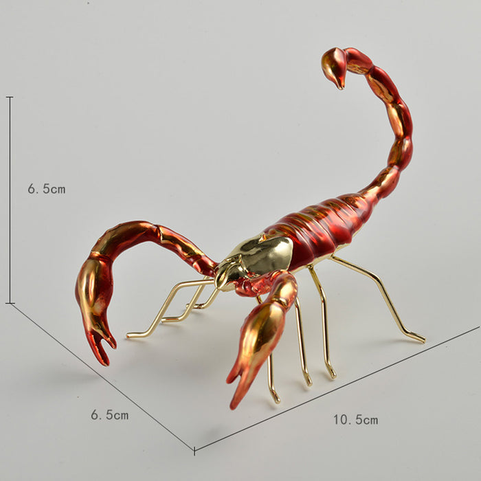 3D Metal Scorpion Grasshopper Model Insects Series Handicrafts for Home Decor
