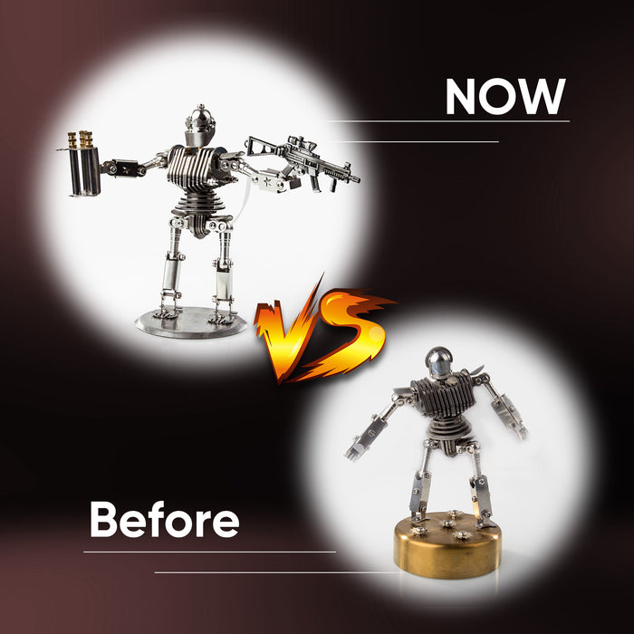 3D Metal Shooting Battle Punk Soldier Mecha Model