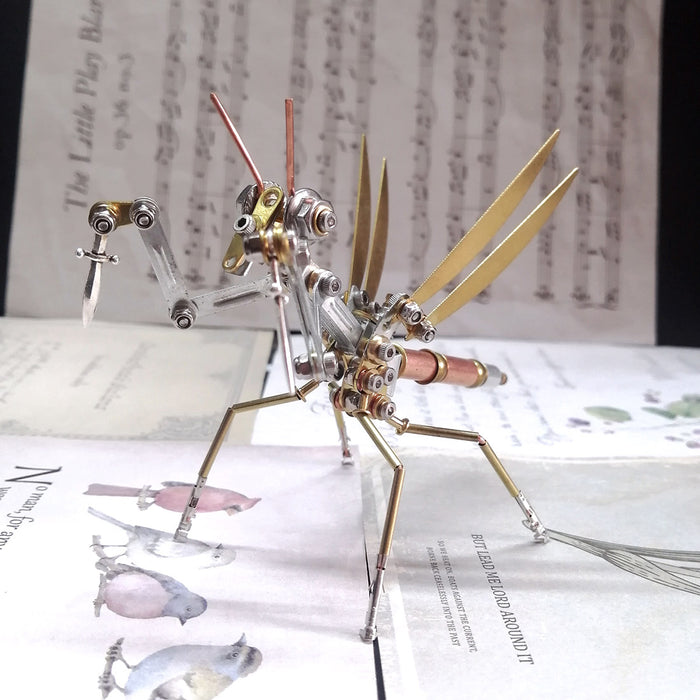 3D Metal Small Mantis Mechanical Insect Assembly Model 150+PCS