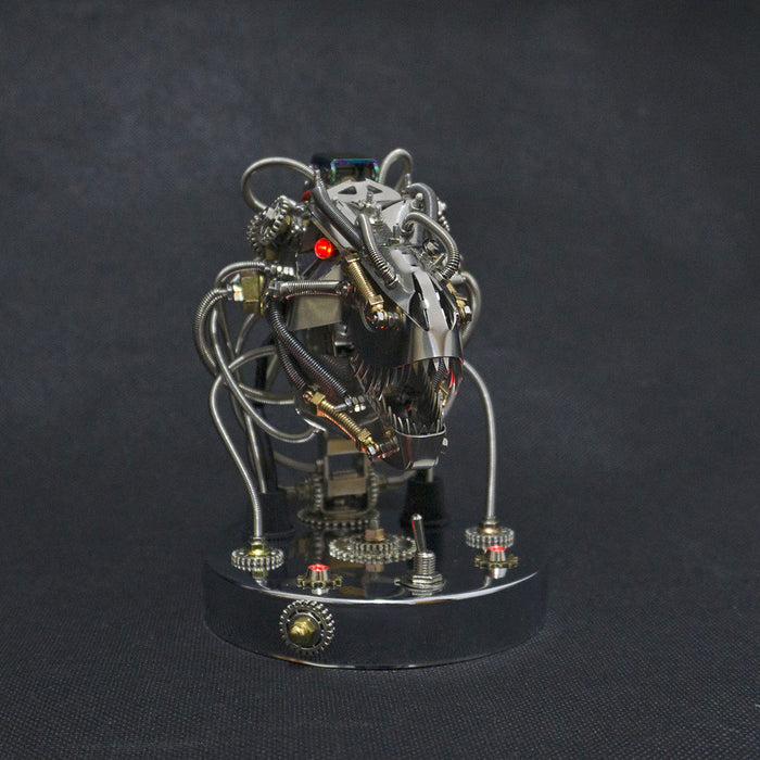 3D Metal Steampunk Mechanical Dinosaur Skull Head Model Kits